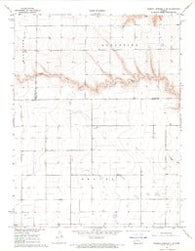 Russell Springs 3 NW Kansas Historical topographic map, 1:24000 scale, 7.5 X 7.5 Minute, Year 1968