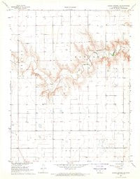 Russell Springs 3 SE Kansas Historical topographic map, 1:24000 scale, 7.5 X 7.5 Minute, Year 1968