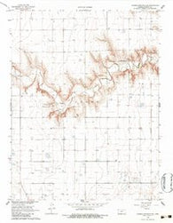 Russell Springs 3 SE Kansas Historical topographic map, 1:24000 scale, 7.5 X 7.5 Minute, Year 1968