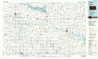 Russell Kansas Historical topographic map, 1:100000 scale, 30 X 60 Minute, Year 1985