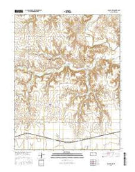 Russell NW Kansas Current topographic map, 1:24000 scale, 7.5 X 7.5 Minute, Year 2015