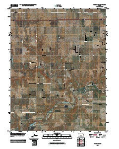 Russell SW Kansas Historical topographic map, 1:24000 scale, 7.5 X 7.5 Minute, Year 2009