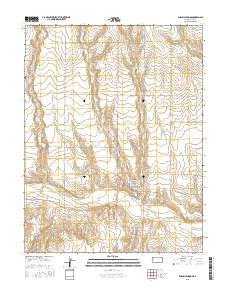 Russell Springs Kansas Current topographic map, 1:24000 scale, 7.5 X 7.5 Minute, Year 2015