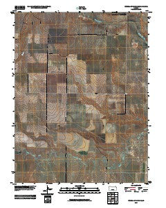 Russell Springs SE Kansas Historical topographic map, 1:24000 scale, 7.5 X 7.5 Minute, Year 2009
