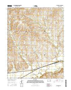 Saffordville Kansas Current topographic map, 1:24000 scale, 7.5 X 7.5 Minute, Year 2015