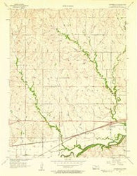 Saffordville Kansas Historical topographic map, 1:24000 scale, 7.5 X 7.5 Minute, Year 1957