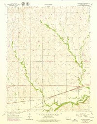 Saffordville Kansas Historical topographic map, 1:24000 scale, 7.5 X 7.5 Minute, Year 1957