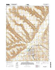 Saint Francis Kansas Current topographic map, 1:24000 scale, 7.5 X 7.5 Minute, Year 2015