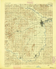 Salina Kansas Historical topographic map, 1:125000 scale, 30 X 30 Minute, Year 1892