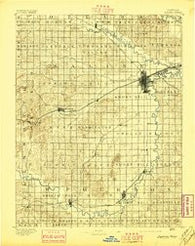 Salina Kansas Historical topographic map, 1:125000 scale, 30 X 30 Minute, Year 1892