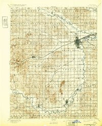 Salina Kansas Historical topographic map, 1:125000 scale, 30 X 30 Minute, Year 1892