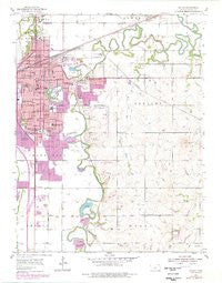 Salina Kansas Historical topographic map, 1:24000 scale, 7.5 X 7.5 Minute, Year 1955