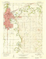 Salina Kansas Historical topographic map, 1:24000 scale, 7.5 X 7.5 Minute, Year 1955