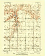 Sandon Kansas Historical topographic map, 1:62500 scale, 15 X 15 Minute, Year 1939