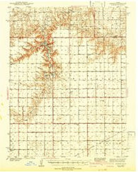 Sandon Kansas Historical topographic map, 1:62500 scale, 15 X 15 Minute, Year 1942