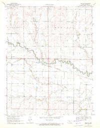 Sanford Kansas Historical topographic map, 1:24000 scale, 7.5 X 7.5 Minute, Year 1970