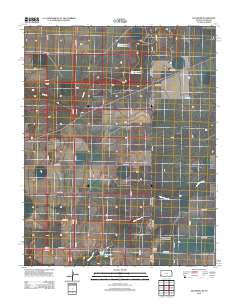 Saunders Kansas Historical topographic map, 1:24000 scale, 7.5 X 7.5 Minute, Year 2012