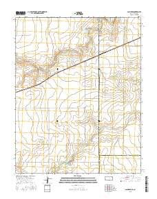 Saunders Kansas Current topographic map, 1:24000 scale, 7.5 X 7.5 Minute, Year 2015