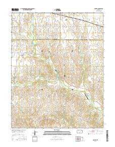 Sawyer Kansas Current topographic map, 1:24000 scale, 7.5 X 7.5 Minute, Year 2016