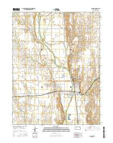 Scandia Kansas Current topographic map, 1:24000 scale, 7.5 X 7.5 Minute, Year 2015