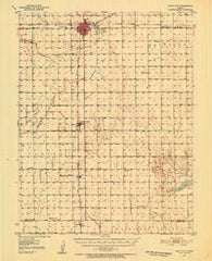 Scott City Kansas Historical topographic map, 1:62500 scale, 15 X 15 Minute, Year 1951