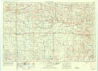 Scott City Kansas Historical topographic map, 1:250000 scale, 1 X 2 Degree, Year 1955