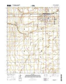Scott City Kansas Current topographic map, 1:24000 scale, 7.5 X 7.5 Minute, Year 2015
