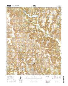 Sedan Kansas Current topographic map, 1:24000 scale, 7.5 X 7.5 Minute, Year 2015