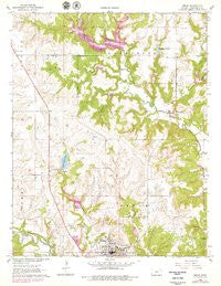 Sedan Kansas Historical topographic map, 1:24000 scale, 7.5 X 7.5 Minute, Year 1962