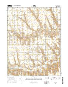 Seguin Kansas Current topographic map, 1:24000 scale, 7.5 X 7.5 Minute, Year 2015