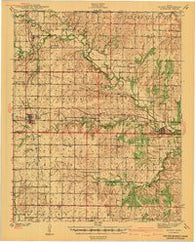 Severy Kansas Historical topographic map, 1:62500 scale, 15 X 15 Minute, Year 1941