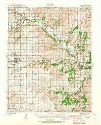 Severy Kansas Historical topographic map, 1:62500 scale, 15 X 15 Minute, Year 1939
