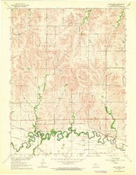 Shady Bend Kansas Historical topographic map, 1:24000 scale, 7.5 X 7.5 Minute, Year 1963