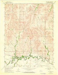 Shady Bend Kansas Historical topographic map, 1:24000 scale, 7.5 X 7.5 Minute, Year 1963