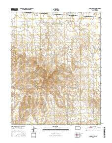 Sharon South Kansas Current topographic map, 1:24000 scale, 7.5 X 7.5 Minute, Year 2015