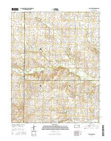 Shaw Creek Kansas Current topographic map, 1:24000 scale, 7.5 X 7.5 Minute, Year 2015