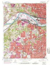 Shawnee Kansas Historical topographic map, 1:24000 scale, 7.5 X 7.5 Minute, Year 1964