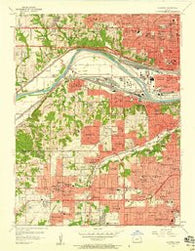Shawnee Kansas Historical topographic map, 1:24000 scale, 7.5 X 7.5 Minute, Year 1957