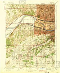 Shawnee Kansas Historical topographic map, 1:31680 scale, 7.5 X 7.5 Minute, Year 1943