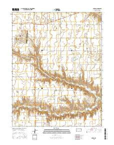 Shields Kansas Current topographic map, 1:24000 scale, 7.5 X 7.5 Minute, Year 2015