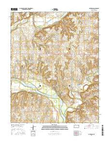 Silverdale Kansas Current topographic map, 1:24000 scale, 7.5 X 7.5 Minute, Year 2015