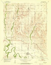 Simpson Kansas Historical topographic map, 1:24000 scale, 7.5 X 7.5 Minute, Year 1953