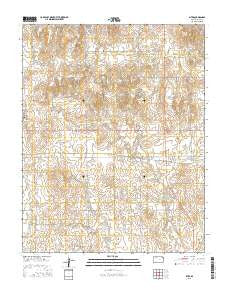Sitka Kansas Current topographic map, 1:24000 scale, 7.5 X 7.5 Minute, Year 2015