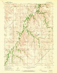 Skiddy Kansas Historical topographic map, 1:24000 scale, 7.5 X 7.5 Minute, Year 1964