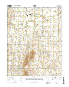 Smolan Kansas Current topographic map, 1:24000 scale, 7.5 X 7.5 Minute, Year 2015