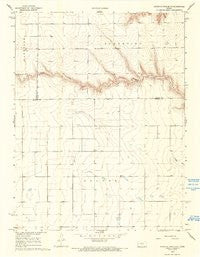 South of Twin Butte Kansas Historical topographic map, 1:24000 scale, 7.5 X 7.5 Minute, Year 1968