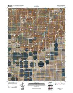 South Flats Kansas Historical topographic map, 1:24000 scale, 7.5 X 7.5 Minute, Year 2012