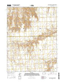 South of Crosby Creek Kansas Current topographic map, 1:24000 scale, 7.5 X 7.5 Minute, Year 2015
