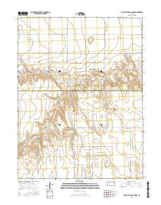 South of Drury Creek Kansas Current topographic map, 1:24000 scale, 7.5 X 7.5 Minute, Year 2015
