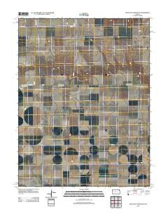 South of Twin Butte Kansas Historical topographic map, 1:24000 scale, 7.5 X 7.5 Minute, Year 2012